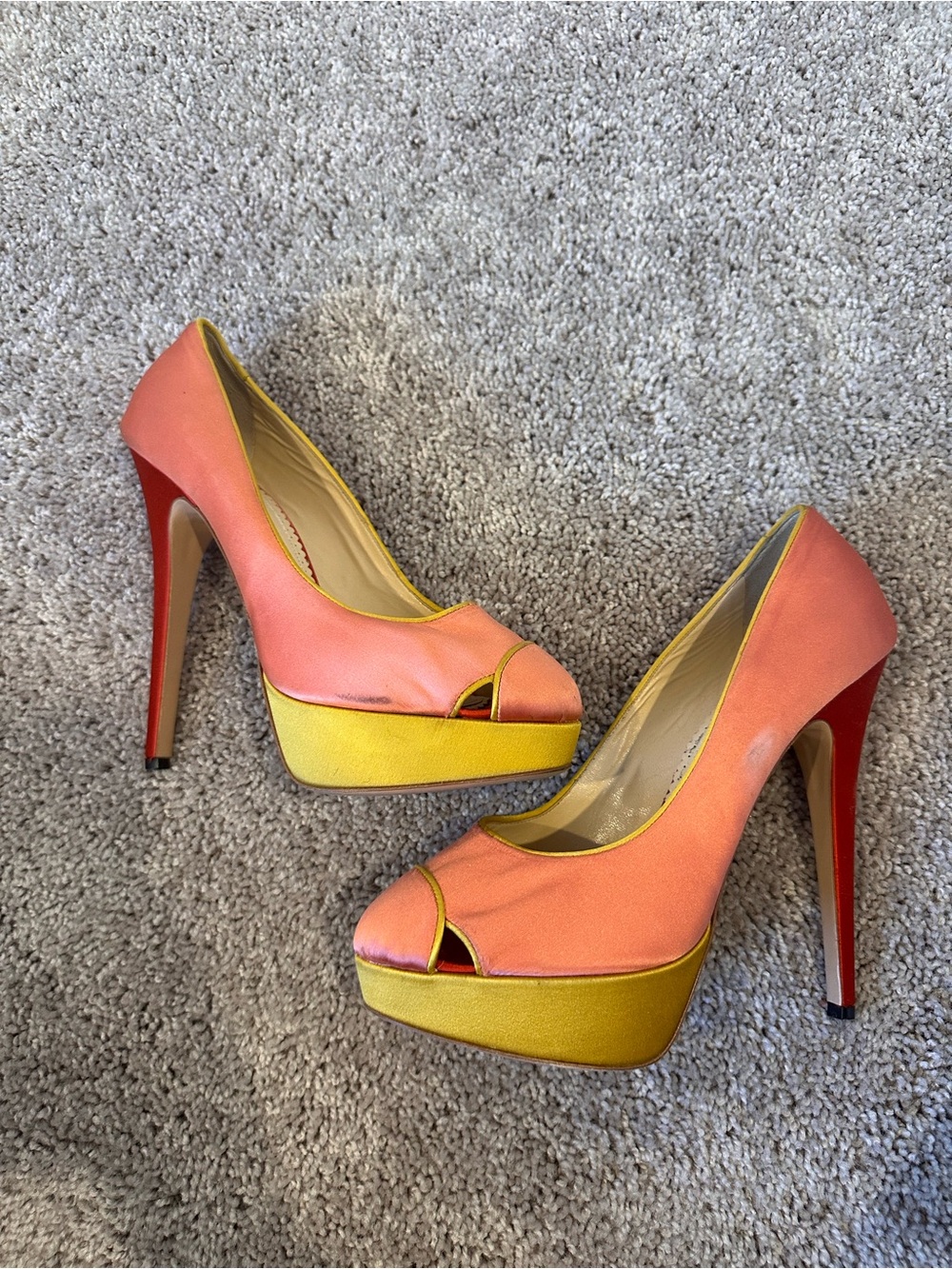 Charlotte Olympia Laos 145mm Satin Platform Pumps
